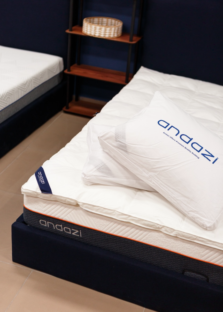 ბუმბულის ბალიში ანდაზი - საწოლი | Down feather pillow on bed Andazi